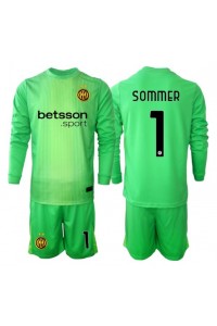 Inter Milan Yann Sommer #1 Maalivahti Jalkapallovaatteet Lasten Kolmas peliasu 2025-26 Pitkähihainen (+ Lyhyet housut)